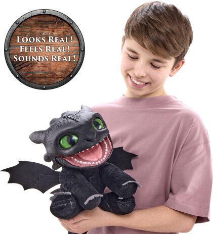 Wow Λούτρινο Toothless Real FX 26cm (HTTYD-1001-01) (4)