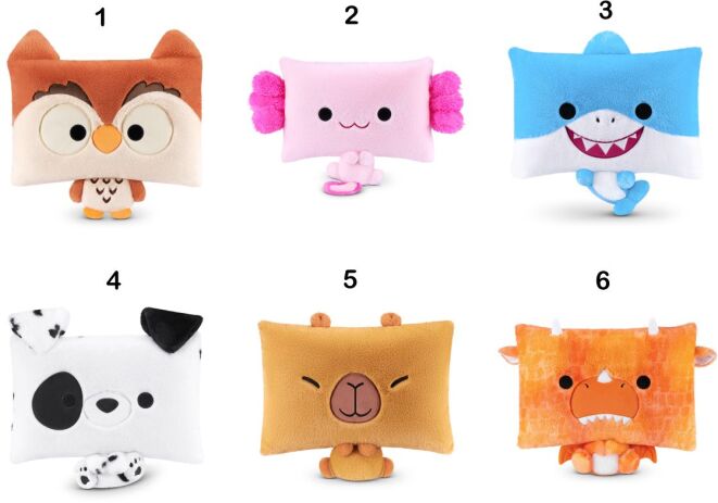Zuru Λούτρινo Pillow Peeps Μαξιλάρι Series 1-6 Σχέδια (16601) (1)