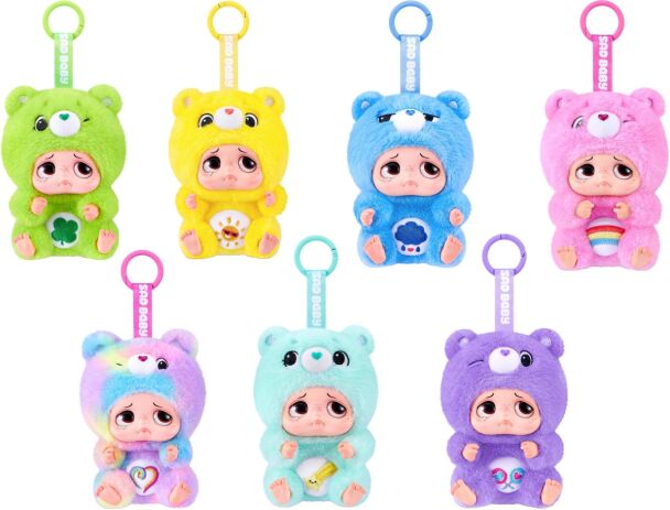 Zuru Λούτρινo Μπρελόκ Sadbaby-Care Bears-7 Σχέδια (17903) (1)