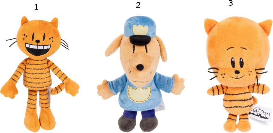 Jakks Pacific Dog Man Λούτρινο Basic 9''-3 Σχέδια (197322-PQ) (1)