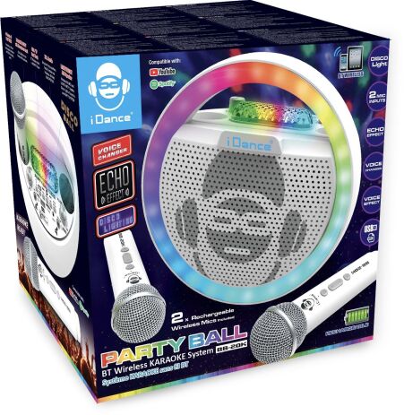 iDance Σετ Karaoke Party Ball White-BB20K (BB20K(WH)) (1)