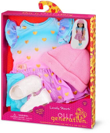 Our Generation Ενδυμασία Edgy Style With Heart Print Dress (BD30529Z) (1)