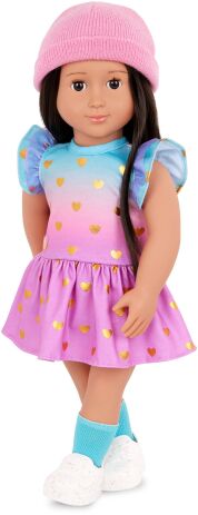 Our Generation Ενδυμασία Edgy Style With Heart Print Dress (BD30529Z) (2)