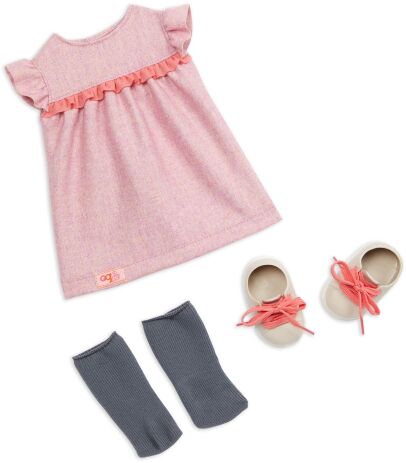 Our Generation Κούκλα Rochelle w/Pink Dress & Grey Socks (BD31402Z) (2)