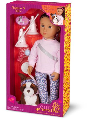 Our Generation Κούκλα Natalia With Pet Dog Nillie (BD31443) (1)