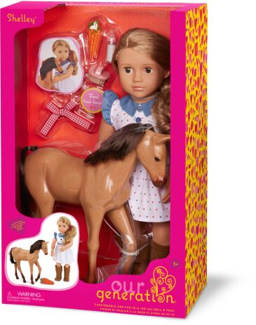Our Generation Κούκλα Shelley With Foal Buckskin Appaloosa (BD31447Ζ) (1)