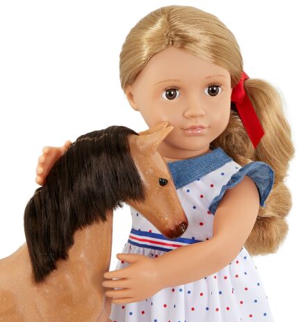 Our Generation Κούκλα Shelley With Foal Buckskin Appaloosa (BD31447Ζ) (2)