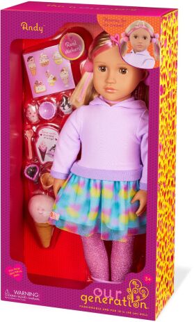 Our Generation Κούκλα Andy With Accessories Ice Cream (BD31524) (1)