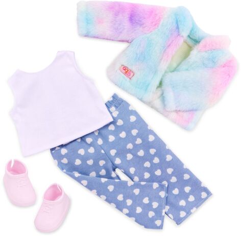 Our Generation Κούκλα Skylar With Rainbow Pup &  Accessories Bow (BD31538) (4)