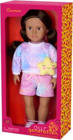 Our Generation Κούκλα Carmen With Rainbow Pijama & Star Pillow (BD31711Z) (1)