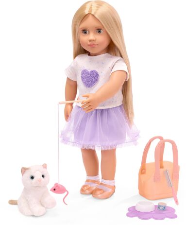 Our Generation Κούκλα Beatrice With Pet Kitten Bitsy (BD31834Z) (2)