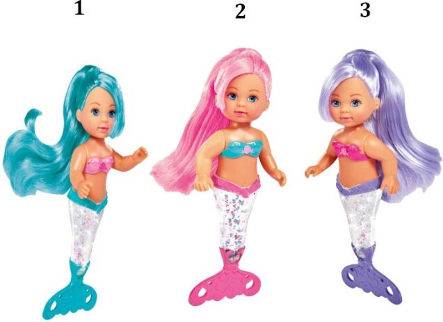 Simba El Glitter-Κούκλα 14cm Γοργόνα-3 Σχέδια (105733482) (1)