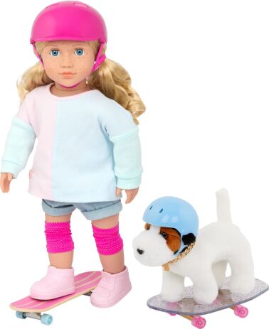 Our Generation Λούτρινο Σκυλάκι Parsons Russell Terrier 6'' With Skateboard (BD35262Z) (3)