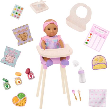 Our Generation Σετ Καρέκλα Φαγητού Μωρό & Αξεσουάρ Mealtime (BD35506Z) (0)