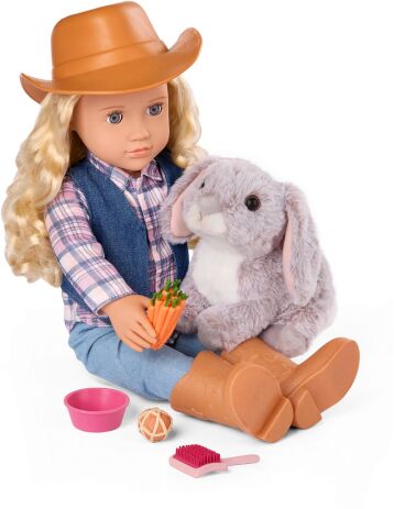 Our Generation Λούτρινο Κουνελάκι Με Τσάντα Μεταφοράς & Αξεσουάρ (BD35563Z) (5)