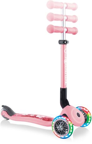 Globber Scooter Junior Foldable Fantasy Lights Flowers Pastel Pink (433-210) (4)