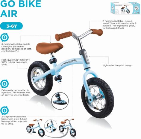 Globber Ποδήλατο Go Bike Air Pastel Blue (615-200) (4)
