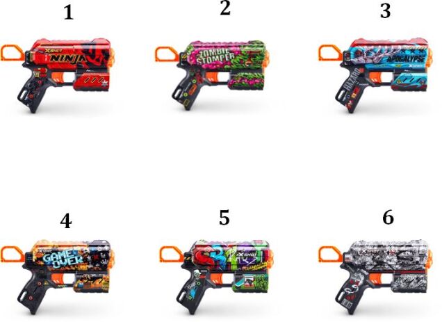 Zuru X-Shot Skins Flux 8 Darts-6 Σχέδια (36516) (1)