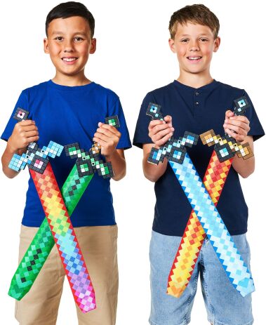 Zuru X-Shot Σπαθί Pixel Swords-4 Σχέδια (36901) (6)