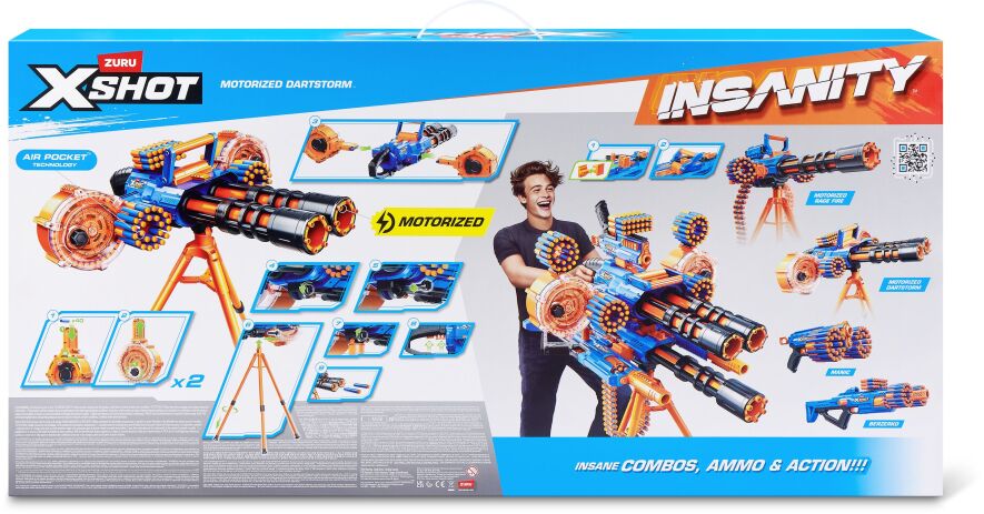 Zuru X-Shot Insanity Motorised Dartstorm 200 Darts (36918) (2)