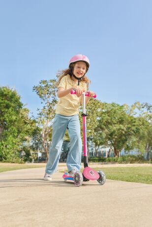 Globber Scooter Elite Lights V2 Fuchsia (439-610-3) (9)