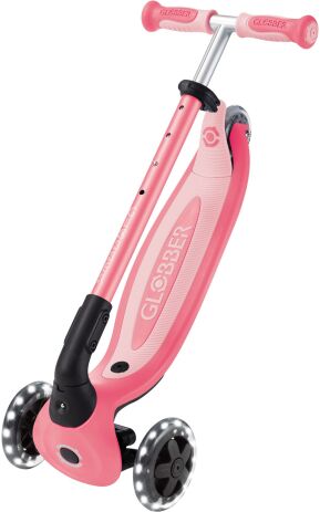 Globber Scooter Go.Up Baby Lights 360 Coral Pink (844-210) (8)