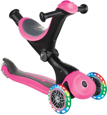 Globber Scooter Go Up Deluxe Lights Deep Pink (646-110) (3)