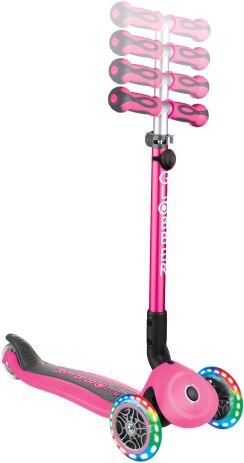 Globber Scooter Go Up Deluxe Lights Deep Pink (646-110) (6)