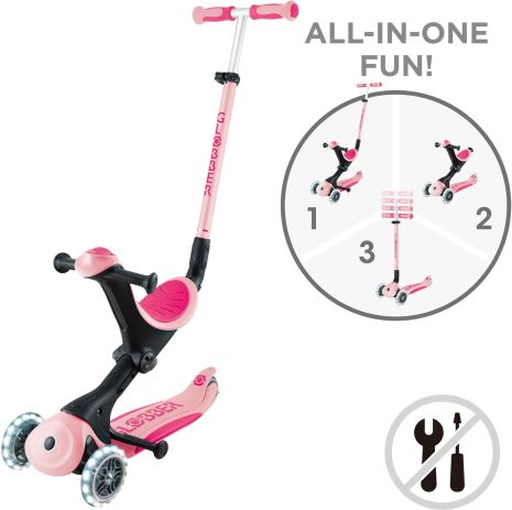 Globber Scooter Go.Up Deluxe Fantasy Lights Deep Pastel Pink (646-710-2) (12)