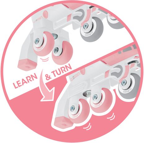Globber Inline Skates 2 In 1 No 30-33 Pastel Pink (783-210) (9)