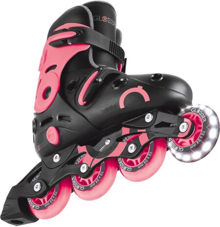 Globber Inline Skates Lights No 34-37 Coral Pink (785-110) (3)