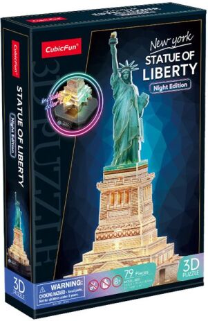 CubicFun Παζλ 3D LED-Statue Of Liberty Night Edition 79Τμχ (L536h) (0)