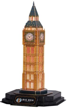 CubicFun Παζλ 3D LED-Big Ben Night Edition 32Τμχ (L537h) (1)
