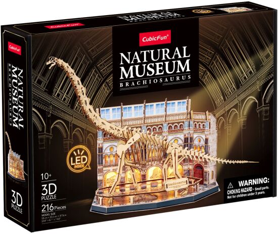 CubicFun Παζλ 3D LED Ξύλινο Natural Museum-Brachiosaurus 216Τμχ (L544h) (0)