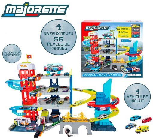 Majorette Γκαράζ Double Track 4 Levels+4 Αυτοκίνητα (8502009002) (1)