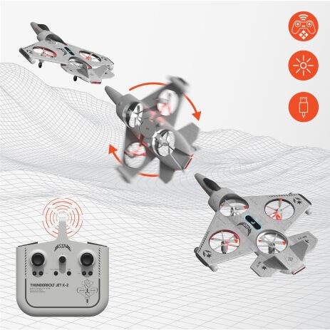 ThreeSixty Τηλεκατευθυνόμενο Drone 2.4G 360° Thunderbolt Jet X-2 (1212010151) (2)