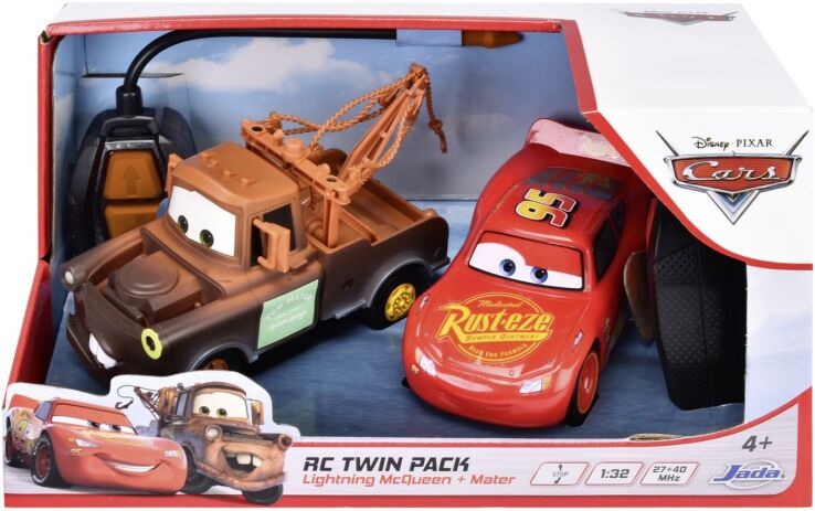 Jada Τηλεκατευθυνόμενο Cars Twin Pack Lightning McQueen & Mater 1:32 (203084036) (1)