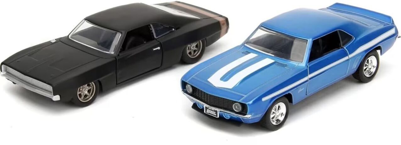 Jada Fast & Furious Legacy Όχημα  Chevrolet Camaro & Dodge 1968 1:32 2Τμχ (253202013) (0)