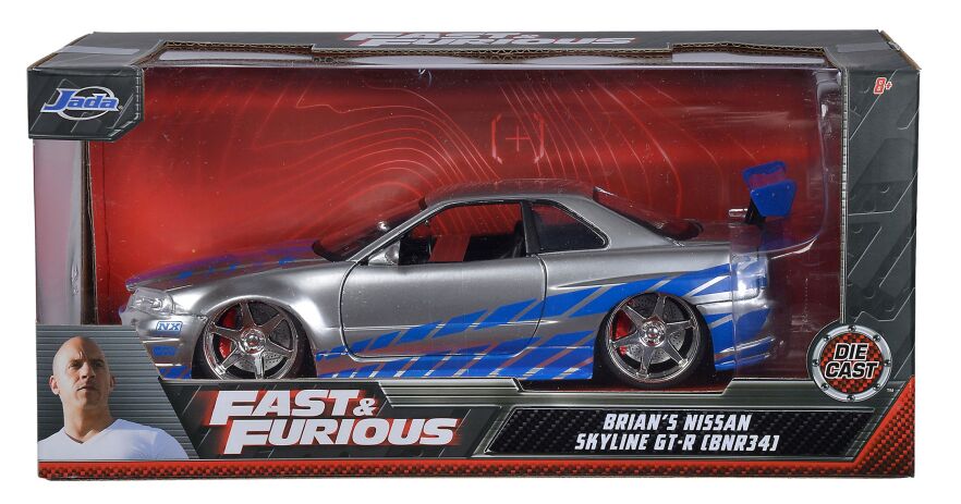 Jada Fast & Furious Όχημα 2002 Nissan Skyline 1:24 (253203044) (1)