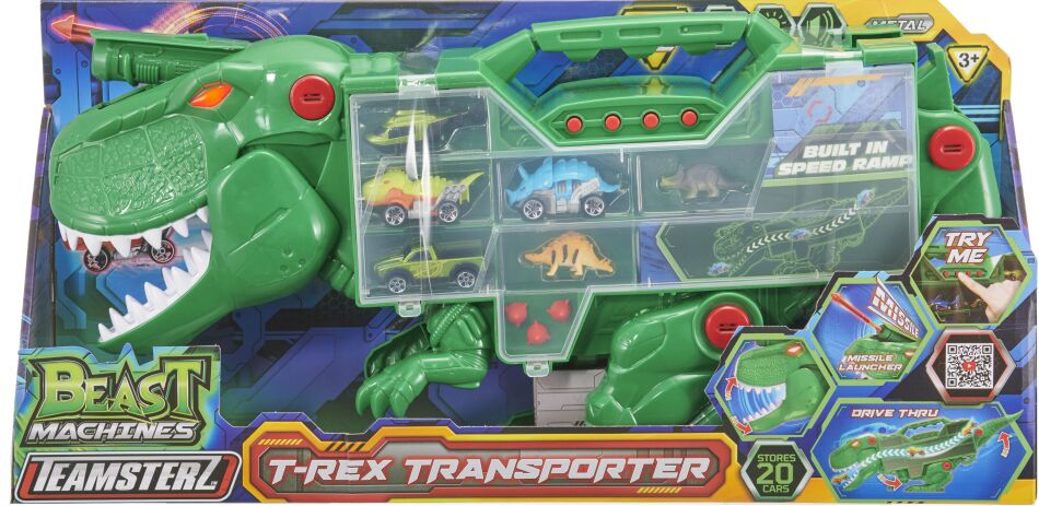 HTI Teamsterz Μεταφορέας Αυτοκινήτων T-Rex & 6 Αυτοκίνητα (1417559) (1)