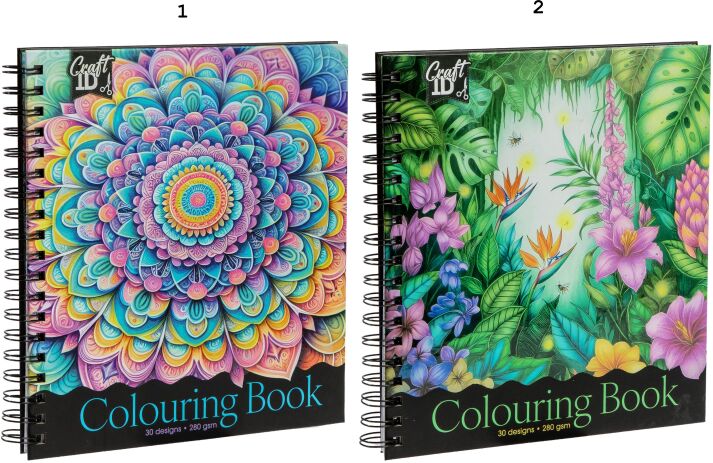 CCG Craftid Μπλοκ Ζωγραφικής 30 Φύλλων Designs Colouring Book-2 Σχέδια (CR5027/GE) (1)