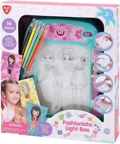 Playgo Σχεδιαστήριο Μόδας Fashionista Light Box B/O 16Τμχ (6037) (0)