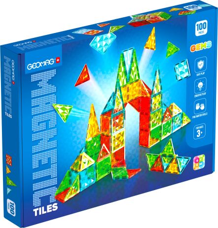 Geomag Magnetic Tiles Gems 100pcs. (PF.224.104.00) (0)