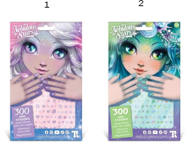 Nebulous Stars Nail Stickers-2 Σχέδια (11459) (1)