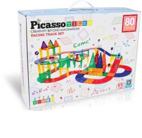 Picasso Tiles Magnetic Building Racing Track Set 80Τμχ (PTR80) (0)