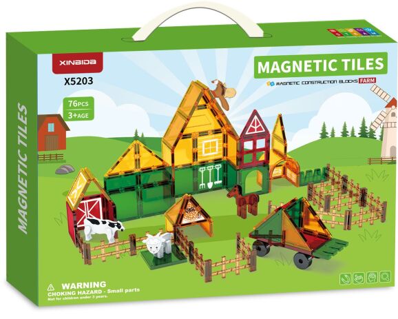 BW Magnetic Tiles Φάρμα 76Τμχ (X5203) (0)