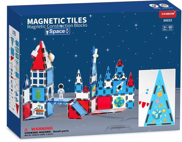 BW Magnetic Tiles Διάστημα 60Τμχ (X6033) (0)