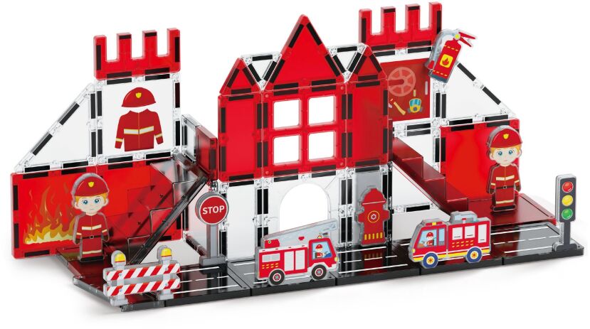 BW Magnetic Tiles Πυροσβεστική Fire Control 48Τμχ (X6037) (1)