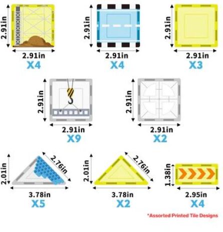Picasso Tiles Construction Set With 8 Vehicles 45Τμχ (PTQ11) (4)