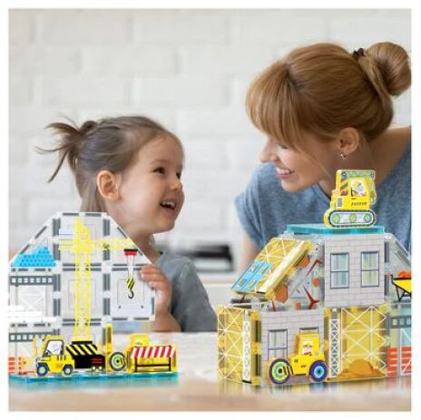 Picasso Tiles Construction Set With 8 Vehicles 45Τμχ (PTQ11) (5)